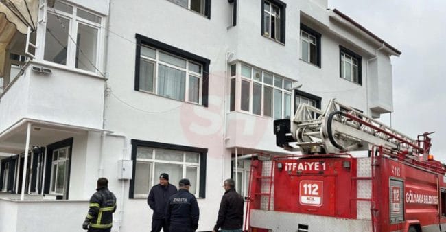 düzce bulaşık makinası yangını