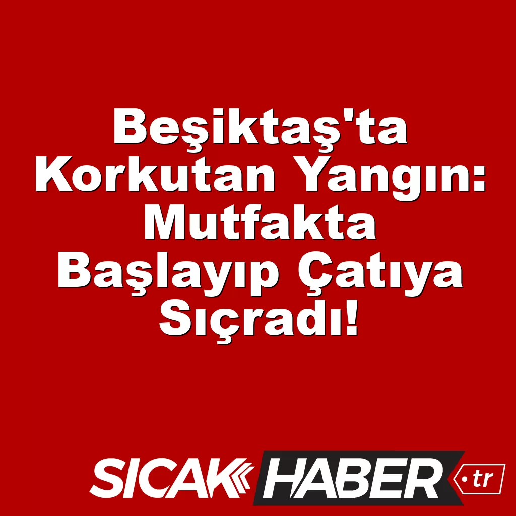 Beşiktaş’ta Korkutan Yangın: Mutfakta Başlayıp Çatıya Sıçradı! Beşiktaş’ta Korkutan Yangın: Mutfakta Başlayıp Çatıya Sıçradı!