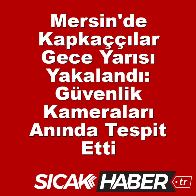 Mersin'de Kapkaççılar Gece Yarısı Yakalandı: Güvenlik Kameraları Anında Tespit Etti