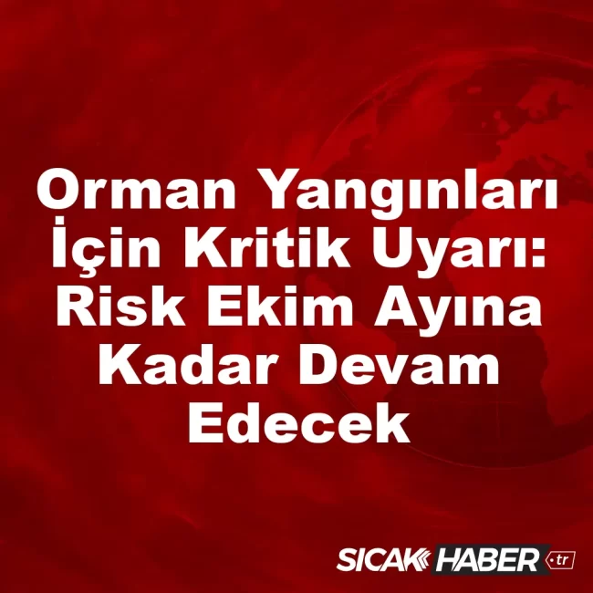 Orman Yangınları İçin Kritik Uyarı: Risk Ekim Ayına Kadar Devam Edecek