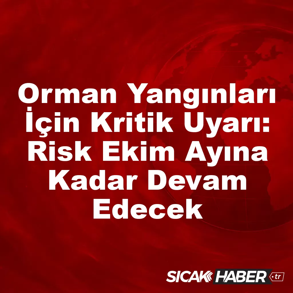 Orman Yangınları İçin Kritik Uyarı: Risk Ekim Ayına Kadar Devam Edecek Orman Yangınları İçin Kritik Uyarı: Risk Ekim Ayına Kadar Devam Edecek