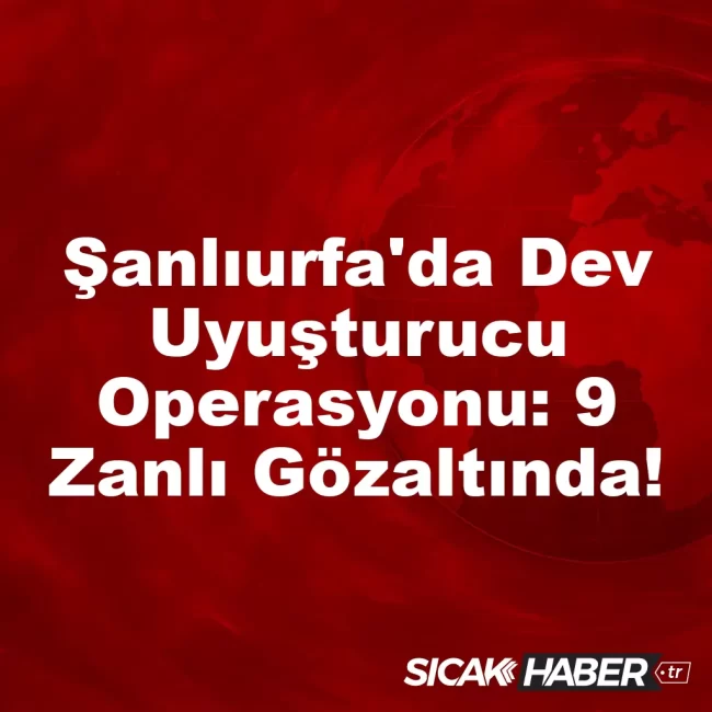 Şanlıurfa'da Dev Uyuşturucu Operasyonu: 9 Zanlı Gözaltında!